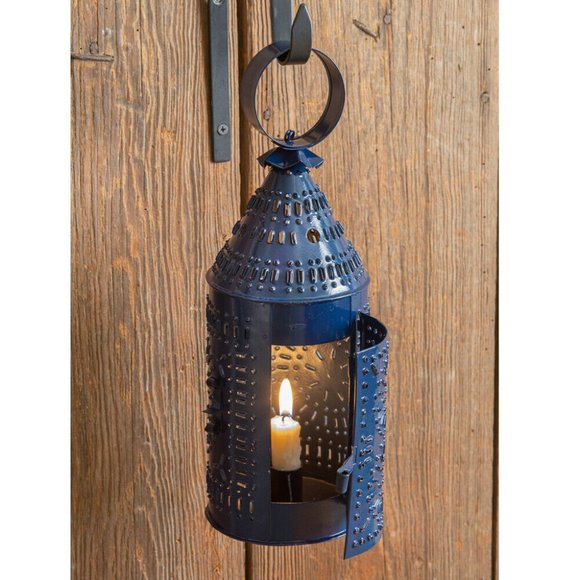 Other - Paul Revere Blue Punched Tin Candle Lantern